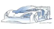  ??  ?? A teaser sketch of the new McLaren Senna GTR.