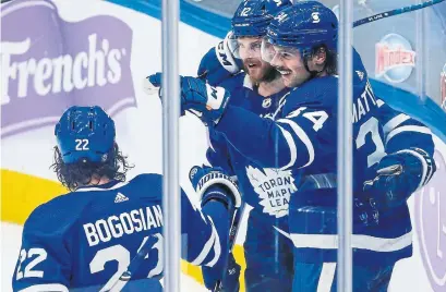  ?? RICK MADONIK TORONTO STAR ?? Auston Matthews’ hat trick Saturday gives him 22 goals in 23 career games against Ottawa.