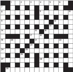  ??  ?? PRIZES of £20 will be awarded to the senders of the first three correct solutions checked. Solutions to: Daily Mail Prize Crossword No. 15,988, PO Box 3,451, Norwich NR7 7NR. Entries may be submitted by second-class post. Envelopes must be postmarked no later than tomorrow. Please make sure you enclose your name and address.