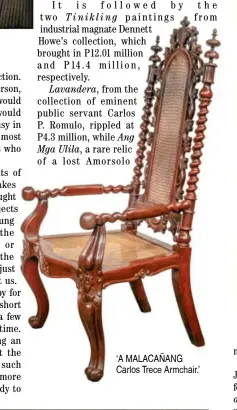  ?? ?? ‘A MALACAÑANG Carlos Trece Armchair.’