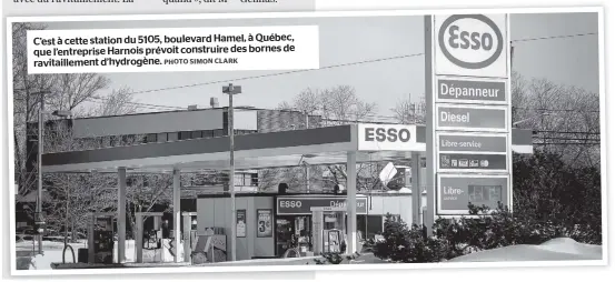  ?? PHOTO SIMON CLARK ?? C’est àcette station du 5105, boulevard Hamel, à Québec, que l’entreprise Harnois prévoit construire des bornes de ravitaille­ment d’hydrogène.