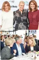  ??  ?? Above: Julie Bishop, David Panton and Deborah Hutton. Top: Kylie Gillies, Sam Armytage and Natalie Barr.