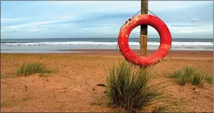  ??  ?? SCENE OF TRAGEDY: Beach at Dunbar, near where the grim discovery was made