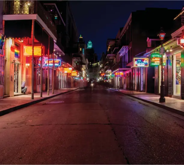  ??  ?? Bourbon Street at Night