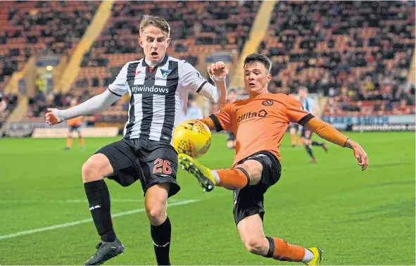  ??  ?? Dundee United left-back Jamie Robson missed the 1-0 defeat to Alloa Athletic and the 6-0 win over Greenock Morton with an ankle knock.