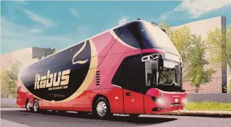  ?? ?? Il bus numero 100. Mercoledì 15 giugno il centesimo mezzo ha fatto il suo ingresso nella flotta di Itabus: a regime ( entro il 2025) gli autobus saranno 300. I mezzi impiegati da Itabus sono modello Man Neoplan Skyliner eletto Bus of the year 2022