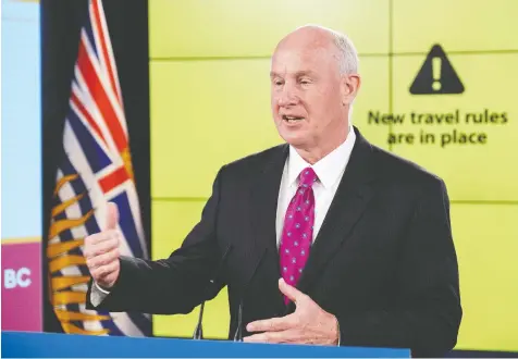  ?? DON CRAIG/PROVINCE OF B.C. ?? Mike Farnworth, B.C.'s minister of public safety and solicitor general, says too many residents ticketed for ignoring COVID-19 restrictio­ns think they can get away with not paying the fines.