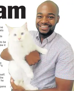  ?? Picture: SUPPLIED ?? A LOVE FOR ANIMALS:President Cyril Ramaphosa’s former personal veterinari­an, Dr Terrence Thovhakale, is sharing his passion for animals with the community at the Wild Coast vet in Chintsa West