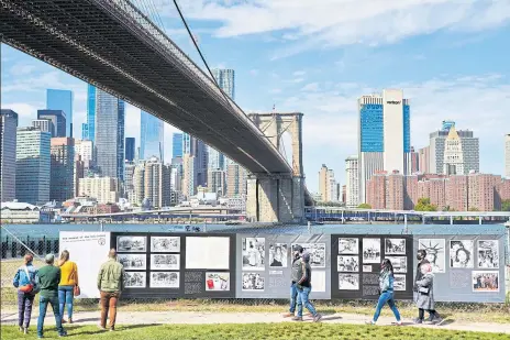  ??  ?? Pablo Delano’s ‘Museum Of The Old Colony’, at Empire Fulton Ferry Park in Brooklyn.