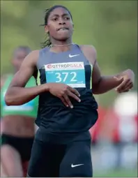  ??  ?? 10 DAYS TO GO: Caster Semenya has yet to meet the qualifying time for the World Championsh­ips, but has a late chance to do so.