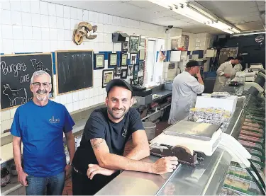  ?? RENÉ JOHNSTON TORONTO STAR ?? Theo Laganas, left, and George Laganas have kept Ellas Meat Market in the family, though that wasn’t Theo’s intention.
