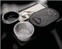  ?? ?? Etihad’s new dining experience FEATURES REUSABLE TABLEWARE MADE FROM RECYCLED HIGH-QUALITY PLASTIC. — supplied photo