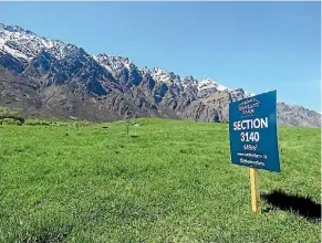  ?? DASHA KUPRIENKO ?? The Hanley Downs developmen­t at Jack’s Point near Queenstown at the time of the first release of sections in mid-2016.