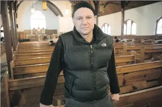  ?? PIERRE OBENDRAUF ?? “People say they want to help the homeless,” says David Chapman of The Open Door. “Well, we need their help right now.” The church that houses the shelter is being sold, meaning the day centre must move.