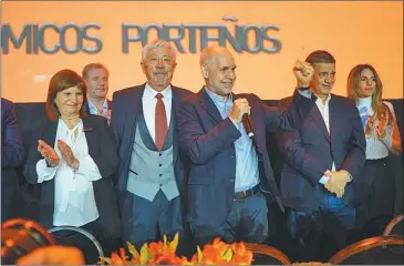  ?? FOTOS: GZA. UTHGRA ?? INVITADOS. Junto a Dante Camaño, Larreta reconoció que “con ustedes la Ciudad volvió a vivir”.