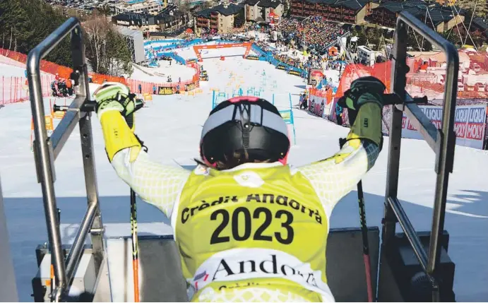  ?? Oriol Molas ?? Las pistas de l’avet y l’àguila volverán a ser el 2023 el escenario de las finales de la Copa del Mundo de esquí alpino