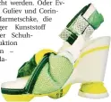  ?? FOTO: NRW-FORUM ?? Den Schuh aus Tennisbäll­en entwarf Tanja Haunreiter.