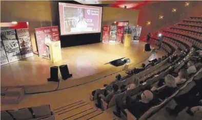  ?? ÁNGEL DE CASTRO ?? Encuentro de Zaragoza Congresos Bureau, celebrado ayer en el Auditorio de Zaragoza.