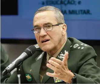  ?? Marcelo Camargo/Agência Brasil ?? O comandante do Exército, o general Eduardo Villas Bôas, em reunião das Forças Armadas