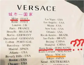  ?? TOMADA DE TWITTER ?? Imagen de la camiseta de Versace publicada en redes sociales.