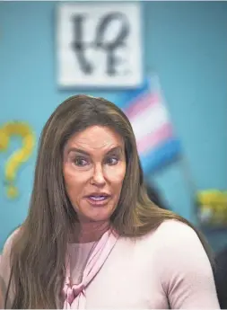  ??  ?? Caitlyn Jenner of the Caitlyn Jenner Foundation stopped at the Parsons Center for Health and Wellness on Friday. TOM TINGLE/THE REPUBLIC