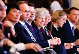  ?? — Frank Augstein/Pool via Reuters ?? FACING RESISTANCE: Prime Minister Theresa May is struggling to win support at home and in Brussels for her exit plan.
