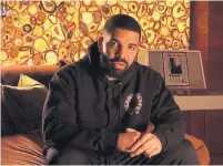  ?? THE CANADIAN PRESS FILE PHOTO ?? Drake has been nominated for six BET awards, including video of the year and best male hip-hop artist.