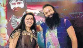  ?? HT FILE ?? In an interview to two TV channels before her arrest on Tuesday, Honeypreet said: ‘I cannot understand how anyone can point fingers at the pious relations between a father and daughter. Can’t a father put his hand lovingly on his daughter’s head? What...