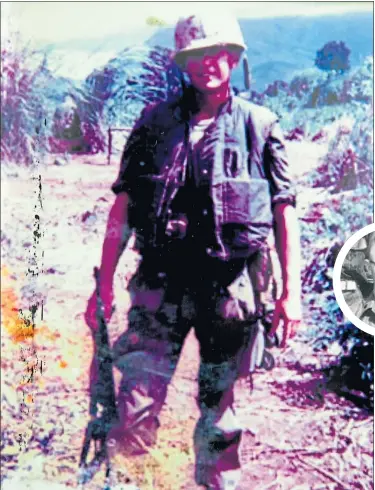  ??  ?? Alexander Chisholm, pictured in Vietnam, was killed in action serving alongside Tom Pryor, inset