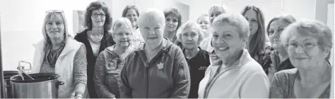  ??  ?? The Sugar Kings’ Booster Club of Donna Martin, Marilyn Craig, Anne Hanley, Dayl Rominger, Betty Pfanner, Alva Cummings, Marylou Wilson, Kate Metzger, Deb Farr, Karen Good, Sandy Mann, Jen Wilson and Cathy Nearingbur­g provides the Kings with hot meals...