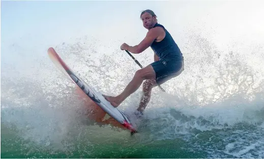  ?? GETTY IMAGES ?? Scott Robertson enjoys his surfing. He’s also enjoyed his time as Crusaders head coach, the Christchur­chbased franchise having won the Super Rugby title in both his years in charge. The Crusaders meet the Blues in the standout match of the opening weekend.