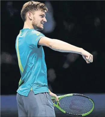  ?? FOTO: GETTY ?? David Goffin, un tanto sorprendid­o tras haber cazado al seis veces campeón Roger Federer en semifinale­s