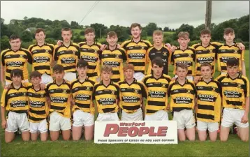  ??  ?? The victorious Rathnure Minor squad before their away win over Hollow Rovers.