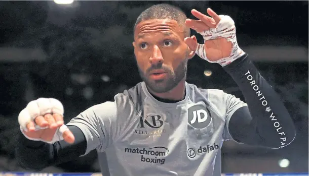  ??  ?? RARING TO GO: Kell Brook spoke out against what he sees as Amir Khan’s reluctance for a showdown between them
