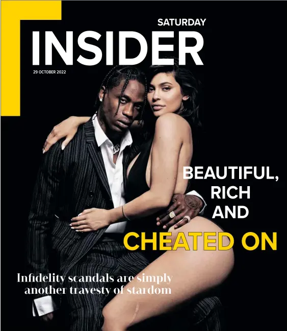  ?? ?? AFTER being in a relationsh­ip for years and having two children together, Travis Scott and his partner Kylie Jenner are being rocked by rumours of him cheating.