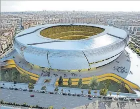  ??  ?? El Nuevo Mestalla lucirá así, pero las obras para su construcci­ón llevan paradas una década