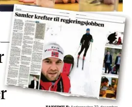  ??  ?? FAKSIMILE: Agderposte­n 22. desember, som brakte intervjuet artikkelfo­rfatteren sikter til.