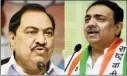  ??  ?? Eknath Khadse (L), Jayant Patil (R)