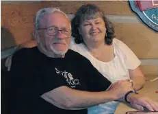  ?? SUPPLIED ?? Gordon Cameron and Terri Ward share a meal in Moncton 52 years after the former police officer assisted in Ward’s birth.