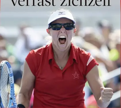  ?? FOTO BELGA ?? Kirsten Flipkens, verrassend naar de tweede ronde.