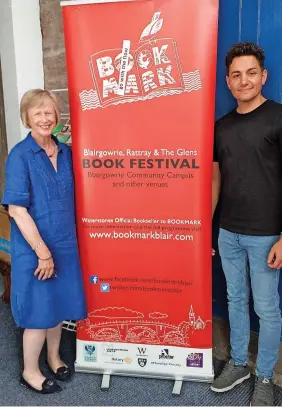  ?? ?? Launch event Gail Wylie with award-winning author Chris Whitaker