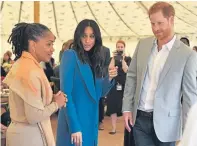  ??  ?? Meghan with her mum, Doria Ragland, and Prince