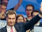  ??  ?? Ministro-presidente Markus Soeder, 51 anni