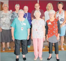  ??  ?? Te Puke Red Cross volunteers recently gathered for a thank you afternoon tea.