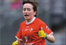  ??  ?? Lauren Boyle was on fire for Louth against Antrim.