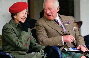  ?? ?? TIGHT BOND: Anne and Charles at the Highland Games this month, just days before their mother’s death