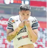  ?? /CORTESÍA |@CLUBPACHUC­ATUZOS ?? El delantero suma un gol en el actual torneo y no marcaba desde la jornada 16 del Apertura 2020, ante Tijuana