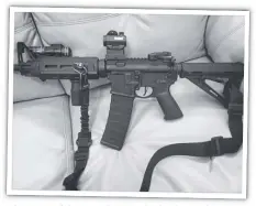  ??  ?? The picture of the gun Kelley posted online last week.
