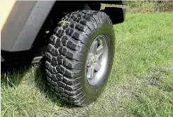  ??  ?? Chunky tyres are a worry on-road, but contribute to the Brute’s unstoppabl­e off-road ability.