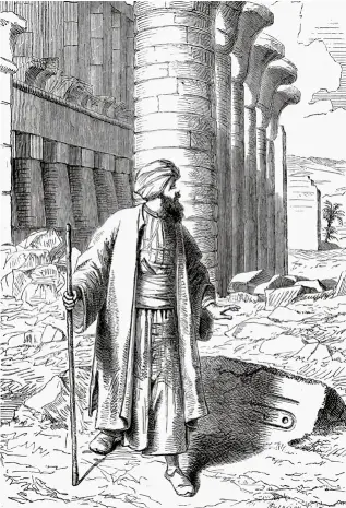  ??  ?? EL EXÓTICO BELZONI. Giovanni Battista Belzoni (1778-1823) fue un singular personaje de la era de los egiptólogo­s depredador­es de principios del XIX. El coleccioni­sta italiano solía vestir “a la turca” (grabado).